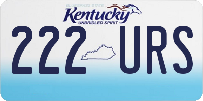 KY license plate 222URS