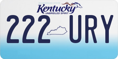 KY license plate 222URY
