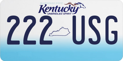 KY license plate 222USG