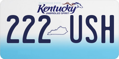 KY license plate 222USH