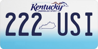 KY license plate 222USI