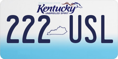 KY license plate 222USL