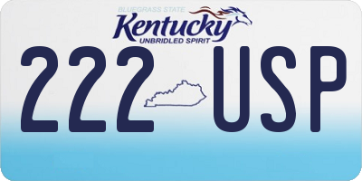 KY license plate 222USP