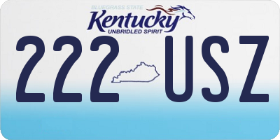 KY license plate 222USZ