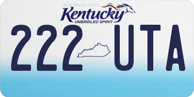 KY license plate 222UTA