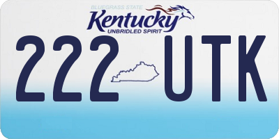 KY license plate 222UTK