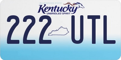 KY license plate 222UTL