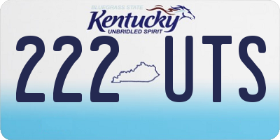 KY license plate 222UTS