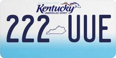 KY license plate 222UUE