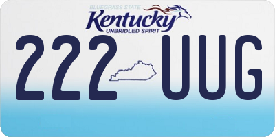 KY license plate 222UUG