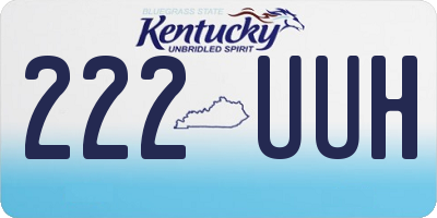 KY license plate 222UUH