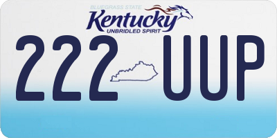 KY license plate 222UUP
