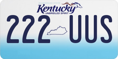 KY license plate 222UUS