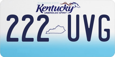 KY license plate 222UVG