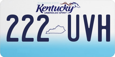 KY license plate 222UVH