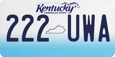 KY license plate 222UWA