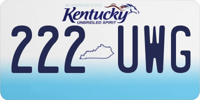 KY license plate 222UWG