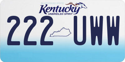 KY license plate 222UWW