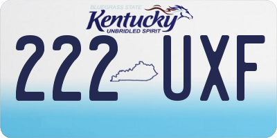 KY license plate 222UXF