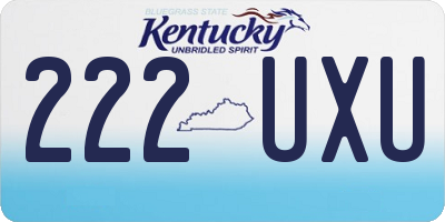 KY license plate 222UXU