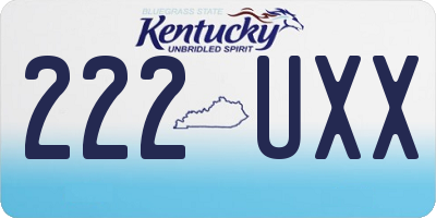 KY license plate 222UXX
