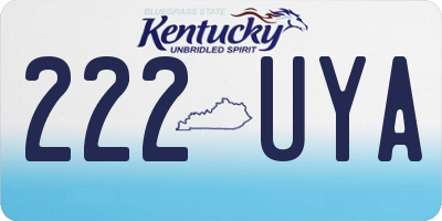 KY license plate 222UYA