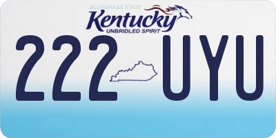 KY license plate 222UYU