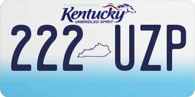 KY license plate 222UZP