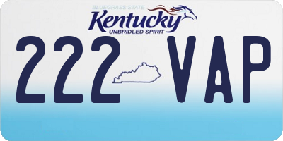 KY license plate 222VAP