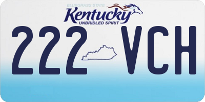 KY license plate 222VCH