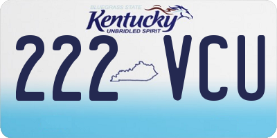 KY license plate 222VCU