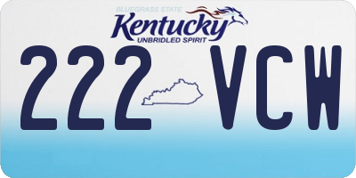KY license plate 222VCW