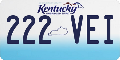 KY license plate 222VEI