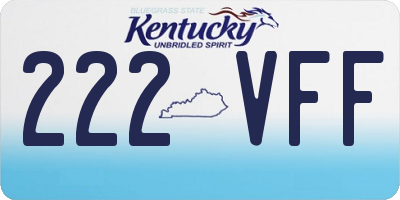 KY license plate 222VFF