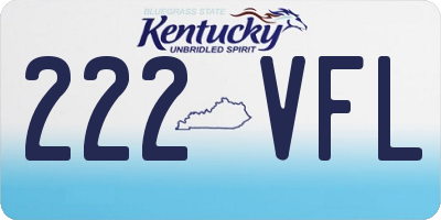 KY license plate 222VFL