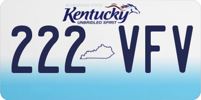 KY license plate 222VFV