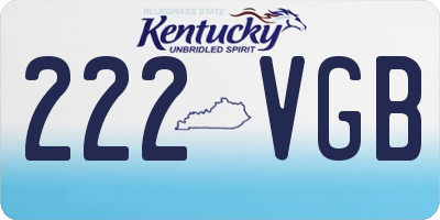 KY license plate 222VGB