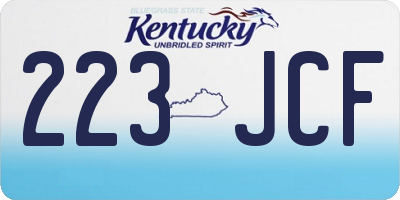 KY license plate 223JCF