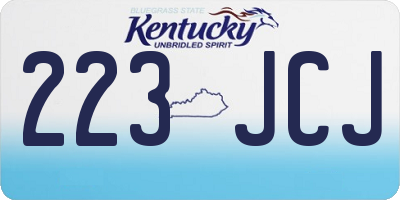 KY license plate 223JCJ