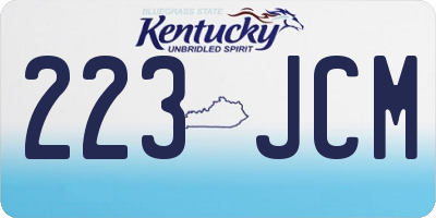 KY license plate 223JCM