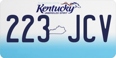 KY license plate 223JCV