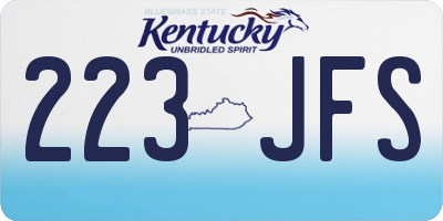 KY license plate 223JFS