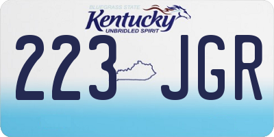 KY license plate 223JGR