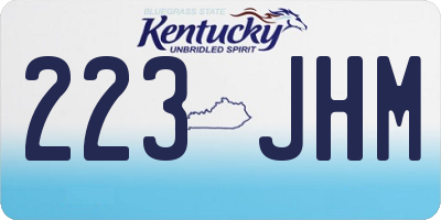 KY license plate 223JHM
