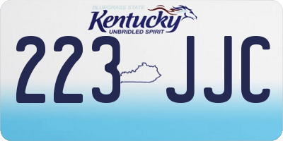 KY license plate 223JJC