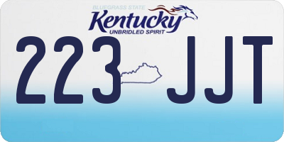 KY license plate 223JJT