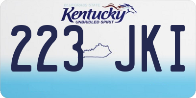 KY license plate 223JKI