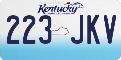 KY license plate 223JKV
