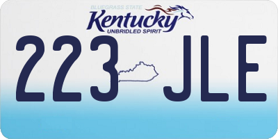 KY license plate 223JLE