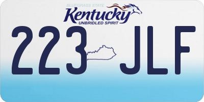KY license plate 223JLF